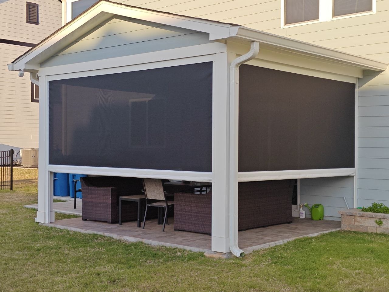 Three-Side Solar Screen Patio Enclosure